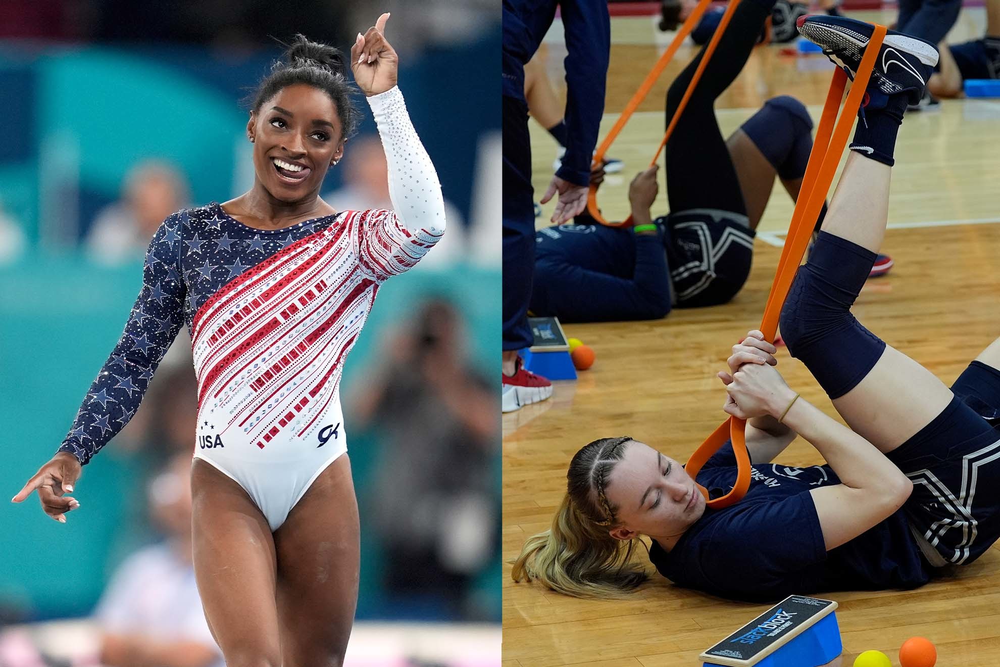 Paige Bueckers dares to imitate Simone Biles routine as she is inspired by the gymnastics team