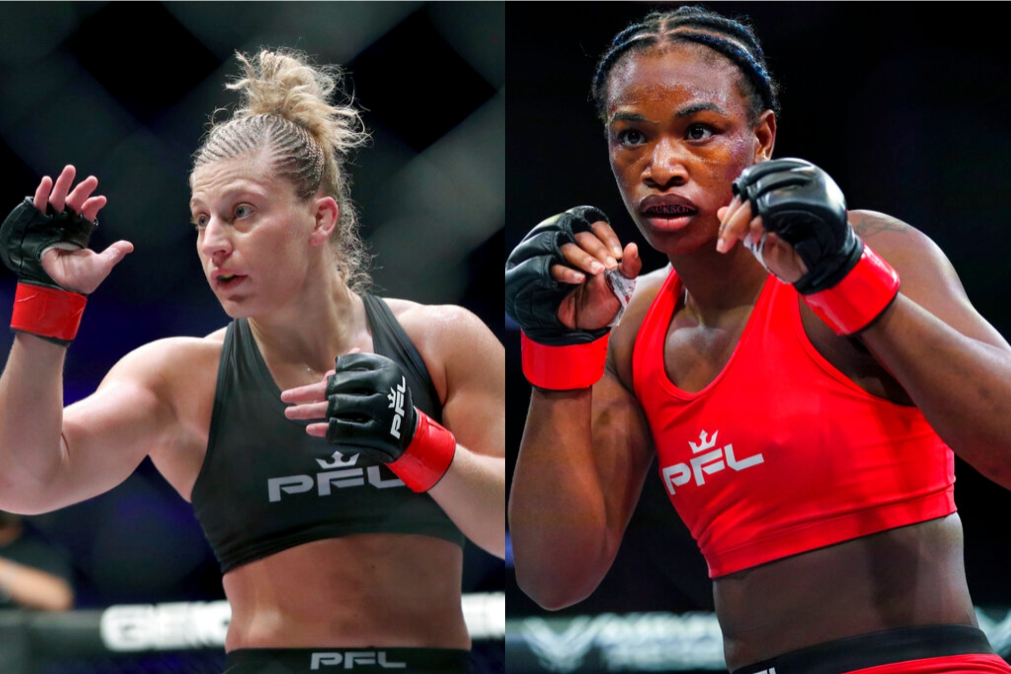 Kayla Harrison (L) and Claressa Shields were Olympians before jumping into MMA.