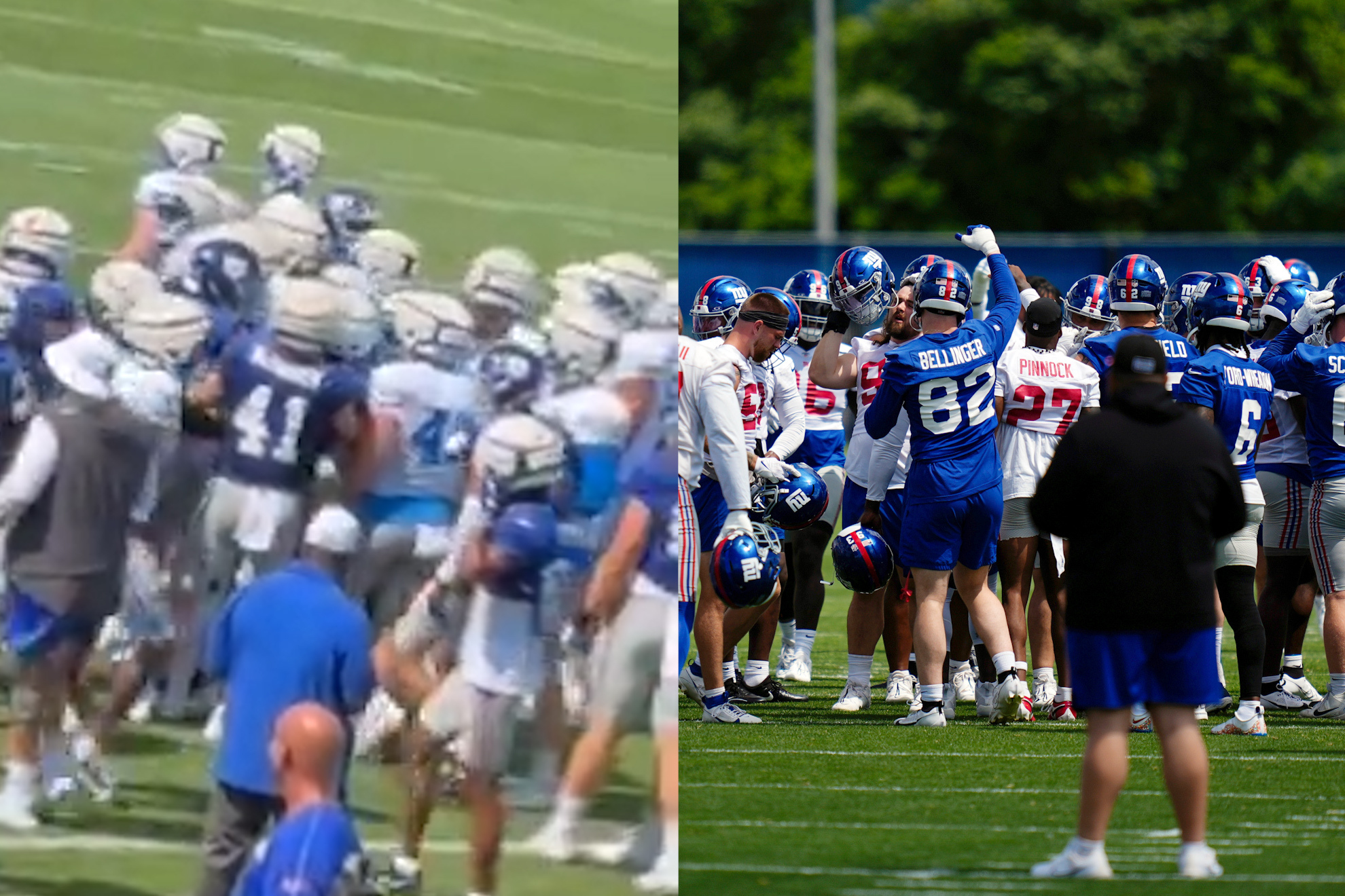 Giants - Lions joint practice ends in fisticuffs as another NFL training camp session turns sour