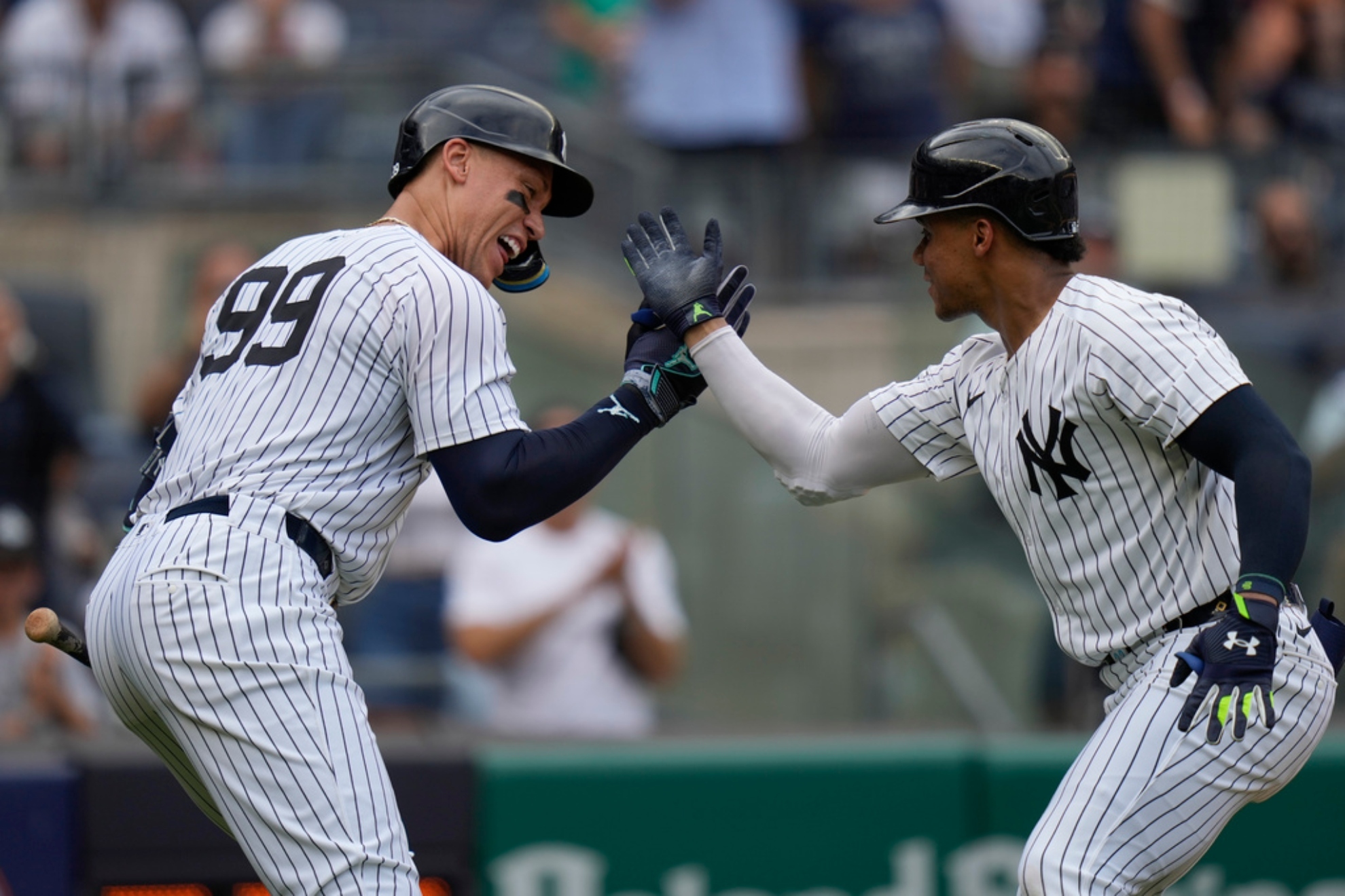 Juan Soto growing increasingly frustrated at teams walking Aaron Judge to first base