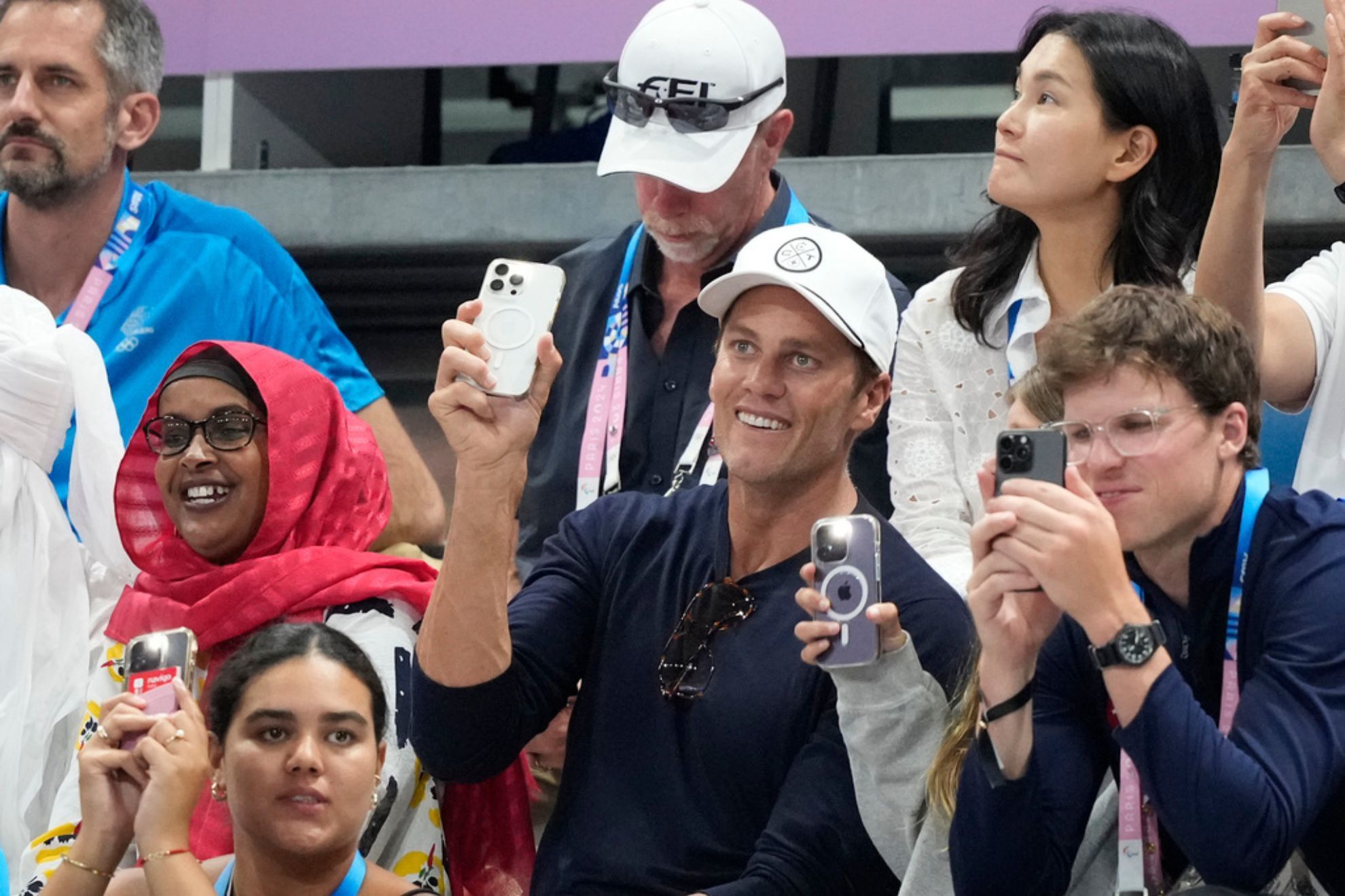 Brady was taking in the event with his daughter Vivian