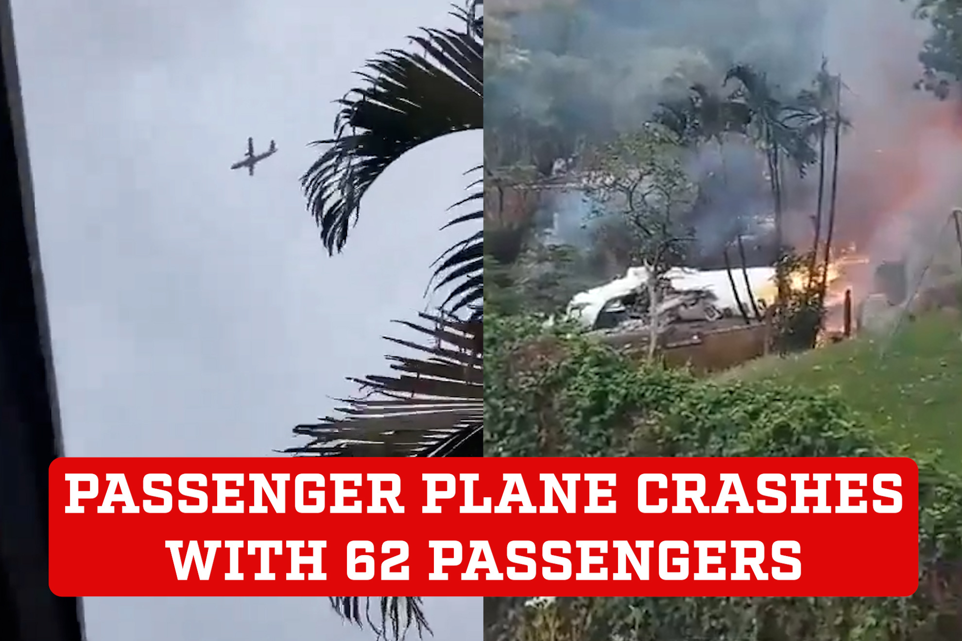 Brazil Plane Crash: Passenger jet with 62 onboard collides with homes | VIDEO