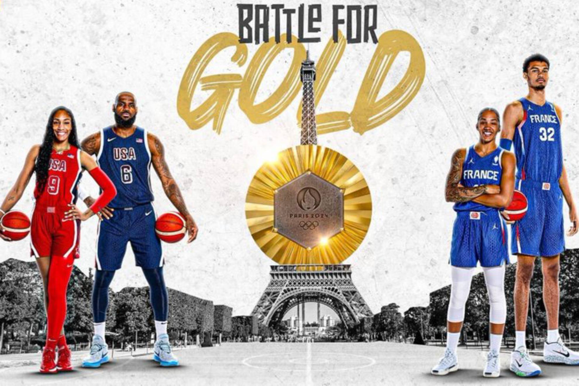 Basketball double final at the Olympics: France vs. United States twice