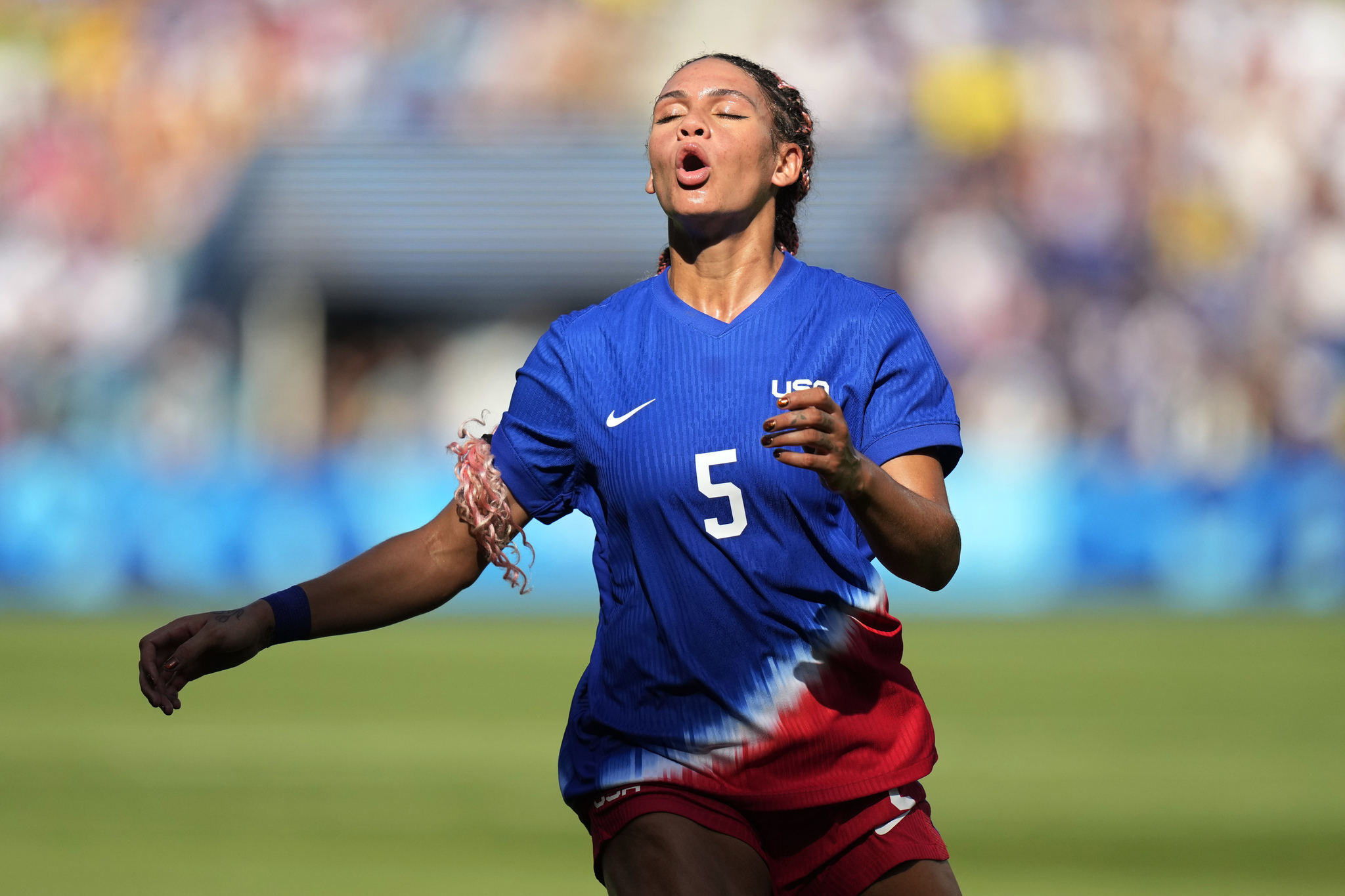 Trinity Rodman of the United States during the womens soccer gold medal match