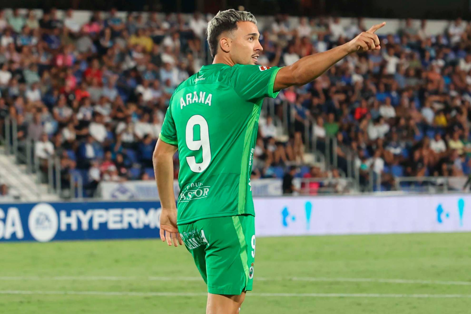 Arana celebra su gol al Tenerife.