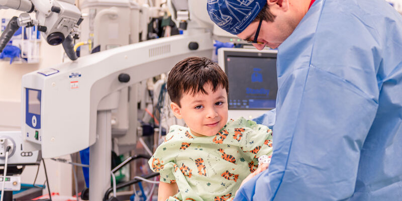 A Provider Prepares a Child for Surgery.