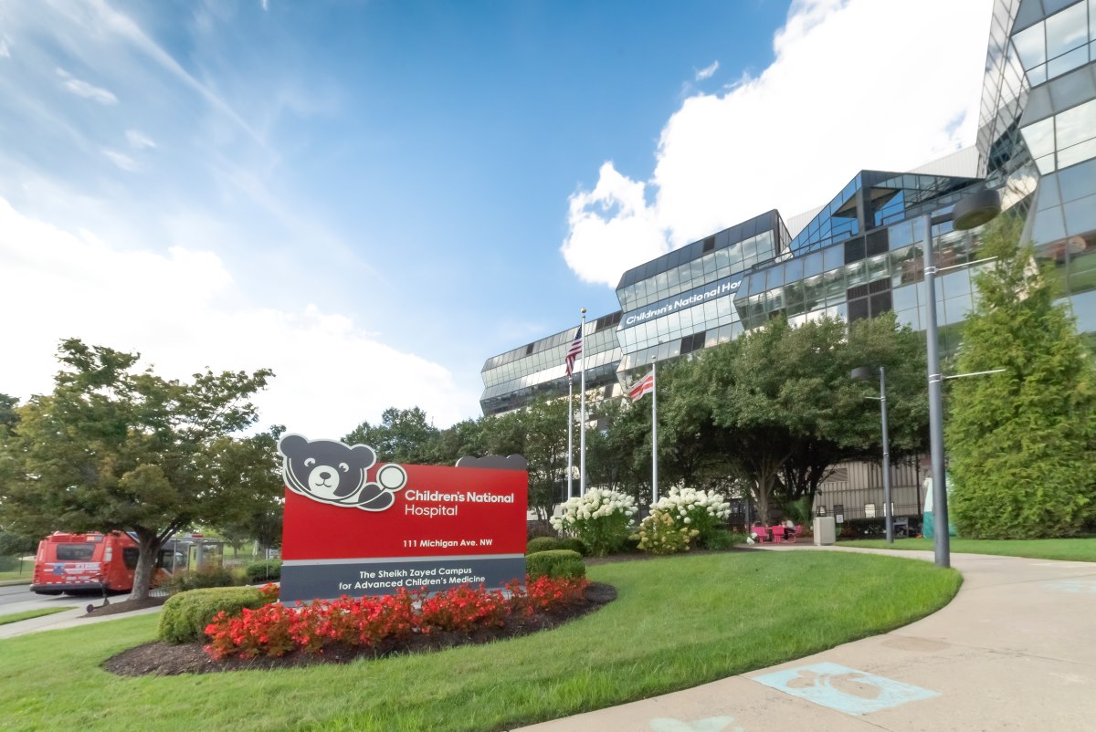 Exterior shot of Children's National Hospital in Washington, DC.