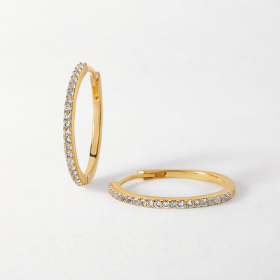 Pavé Diamond Hoop Earrings