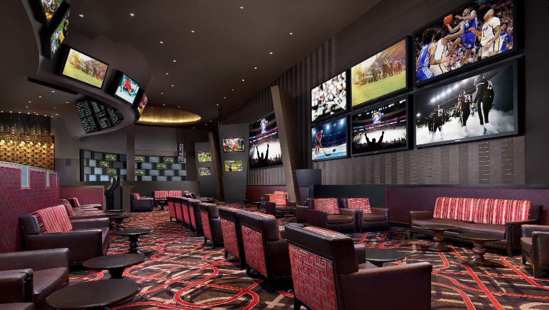 BetMGM Sportsbook at Aria interior