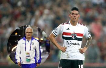 Dorival Júnior fue director técnico de James en el Sao Paulo, en donde el cucuteño jugó 12 partidos del Brasileirao, en 9 fue titular. Fotos: @pfqloficial y Getty Images