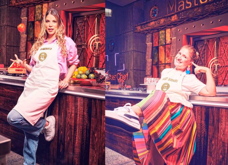 Dominica Duque y Vicky Berrío, cuota femenina paisa en Master Chef Celebrity. FOTO: Cortesía RCN TV