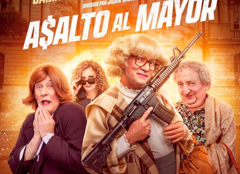 Afiche promocional de la cinta Asalto al mayor, que se estrenará en cines el 29 de agosto. FOTO Cortesía