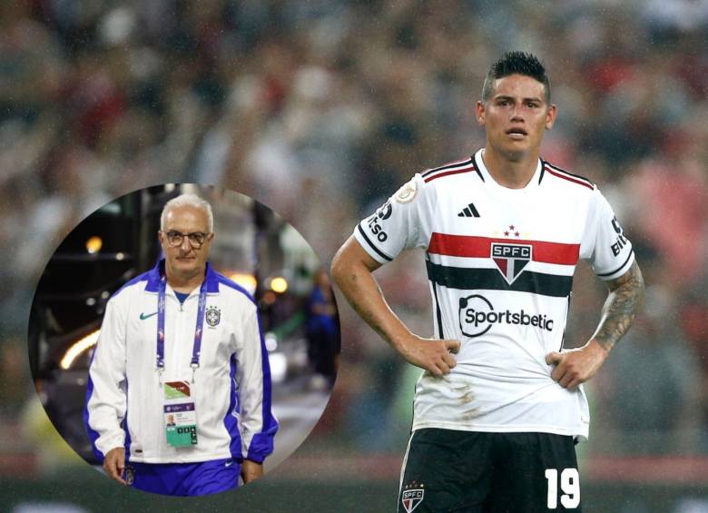 Dorival Júnior fue director técnico de James en el Sao Paulo, en donde el cucuteño jugó 12 partidos del Brasileirao, en 9 fue titular. Fotos: @pfqloficial y Getty Images