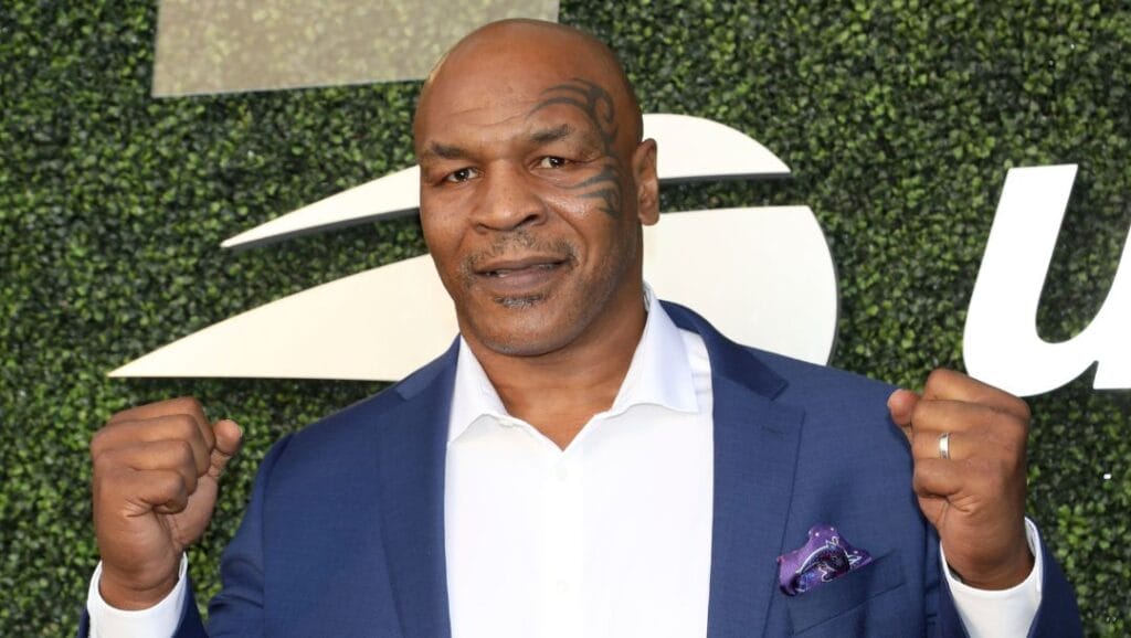 Mike Tyson attends the opening night ceremony of the U.S. Open tennis tournament at the USTA Billie Jean King National Tennis.