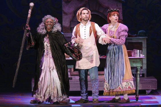 Hollywood Bowl Presents Into The Woods 2019 -- Pictured: Patina Miller as The Witch, Skylar Astin as The Baker, Sutton Foster as The Baker's Wife Photos by Craig T. Mathew and Greg Grudt/Mathew Imaging If these photos will be used on Social Media, please be sure to tag the following: @mathewimaging