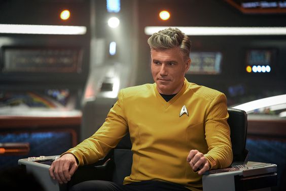 Anson Mount as Pike of the Paramount+ original series STAR TREK: STRANGE NEW WORLDS.