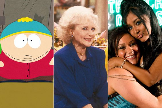 South Park, The Golden Girls, Jersey Shore