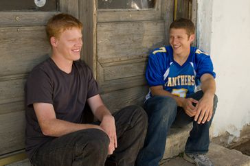 Jesse Plemons as Landry Clarke, Zach Gilford as Matt Saracen on Friday Night Lights