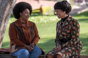 Christina Jackson as Barbara Lee and Regina King as Shirley Chisholm in Shirley