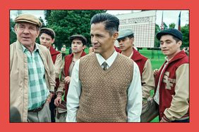 THE LONG GAME, from left: Dennis Quaid, Christian Gallegos, Miguel Angel Garcia, Jay Hernandez, Julian Works, Jose Julian, 2023. 