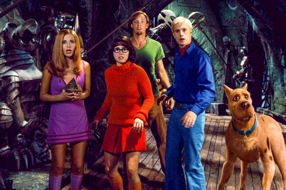 Sarah Michelle Gellar, Linda Cardellini, Matthew Lillard, and Freddie Prinze. Jr in 'Scooby-Doo.'