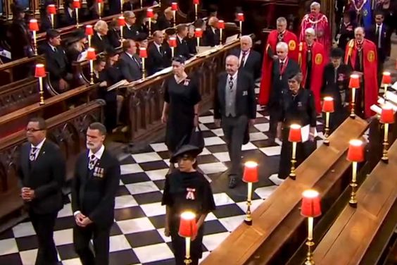 Sandra Oh attends the Queen's funeral