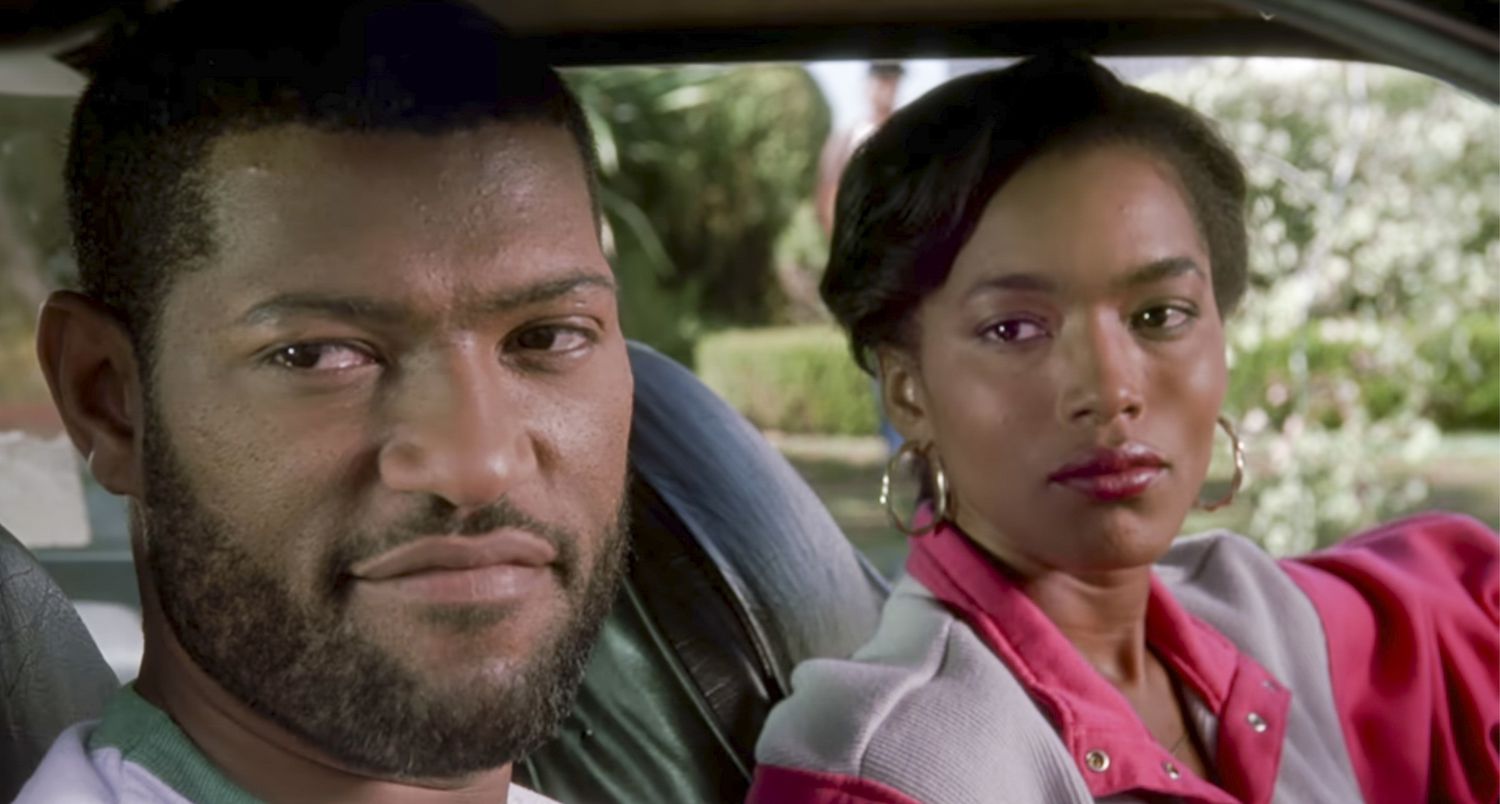 Laurence Fishburne and Angela Bassett in Boyz n the Hood CR: Columbia