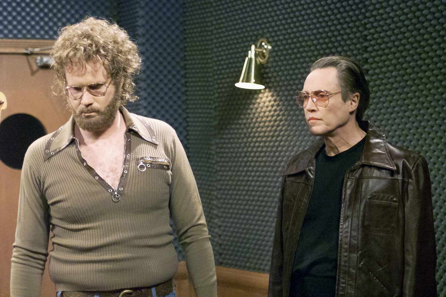 SATURDAY NIGHT LIVE -- Episode 16 -- Pictured: (l-r) Will Ferrell as Gene Frenkle, Christopher Walken as Bruce Dickinson during "Behind the Music" skit on April 8, 2000