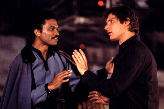 Billy Dee Williams and Harrison Ford in 'Star Wars: Episode V — The Empire Strikes Back'