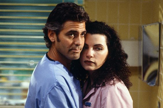 ER George Clooney as Doctor Doug Ross, Julianna Margulies as Nurse Carol Hathaway