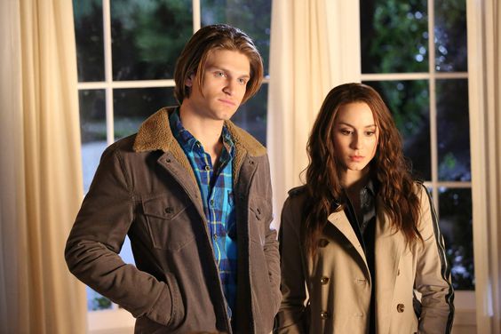 PRETTY LITTLE LIARS, (from left): Keegan Allen, Troian Bellisario, &apos;Miss Me x 100&apos;, (Season 5, ep.