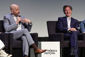 on Cryer and Andrew McCarthy speak onstage at the "BRATS" premiere during the 2024 Tribeca Festival at BMCC 