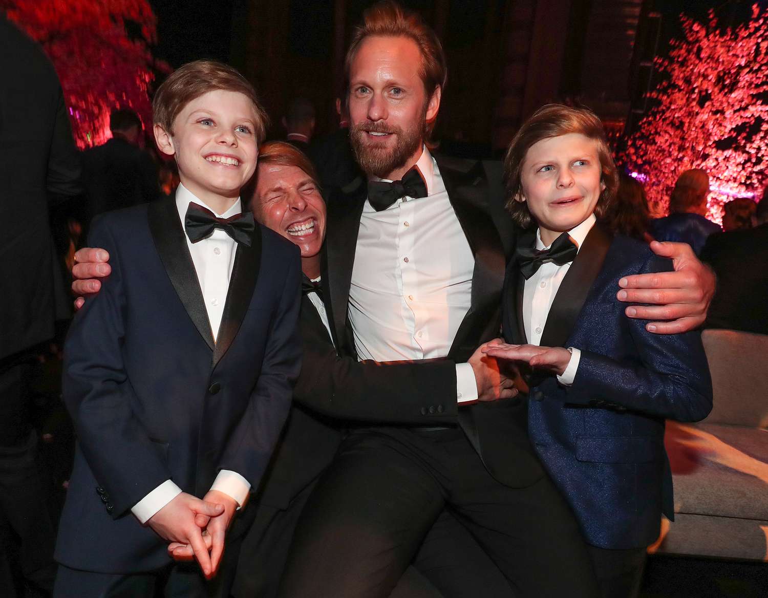 Nicholas Crovetti, Jack McBrayer, Alexander Skarsgard and Cameron Crovetti