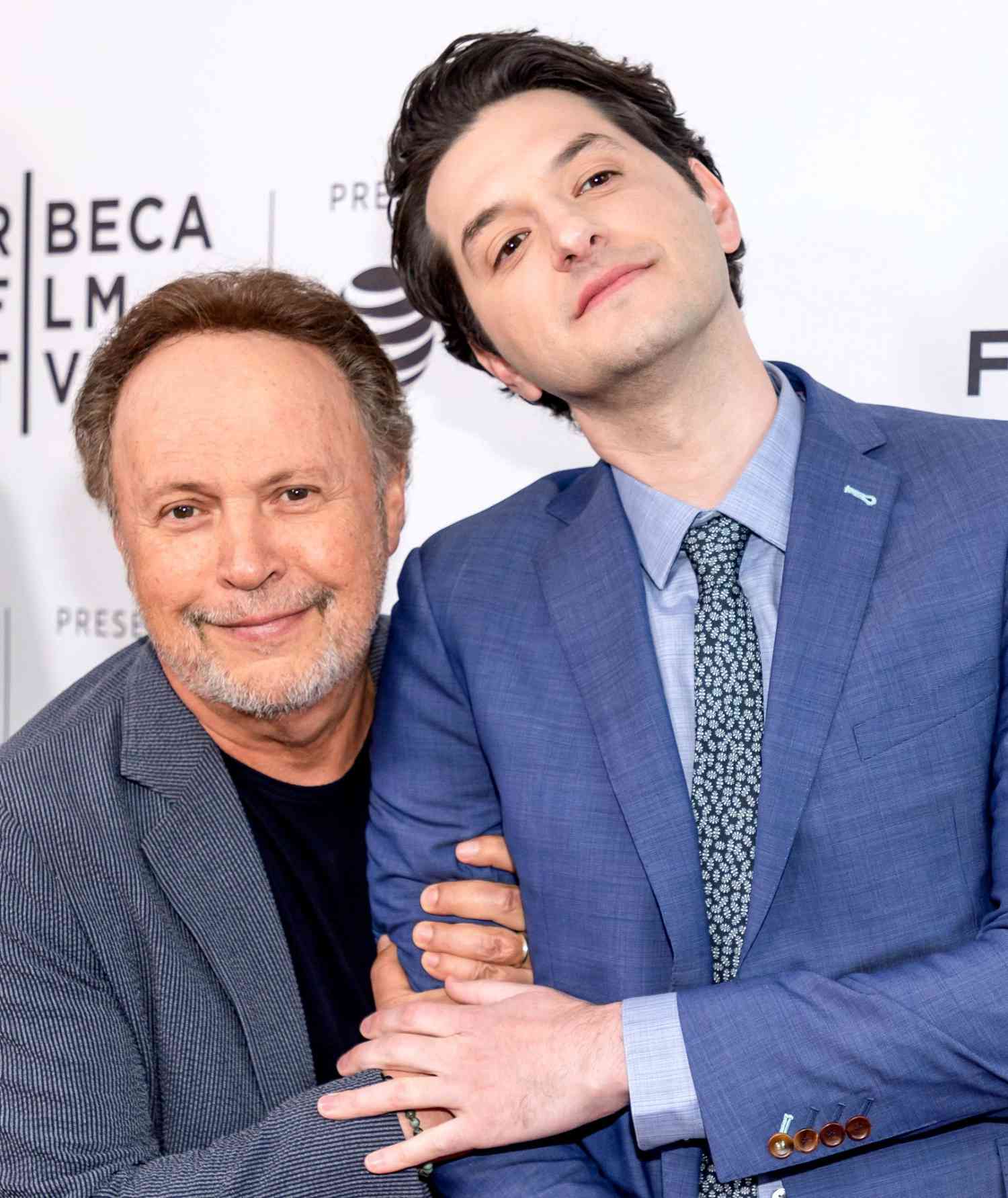 SVA THEATER, NEW YORK, UNITED STATES - 2019/04/25: Billy Crystal and Ben Schwartz attend the "Standing Up, Falling Down" premiere during 2019 Tribeca Film Festival at SVA Theater, Manhattan. (Photo by Sam Aronov/Pacific Press/LightRocket via Getty Images)