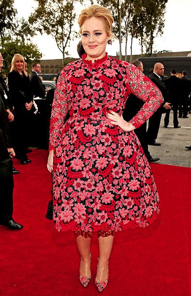 Grammy Awards 2013 | Though I've never been a fan of patterns on the red carpet, I have to give it to the ''Skyfall'' singer for wearing something other