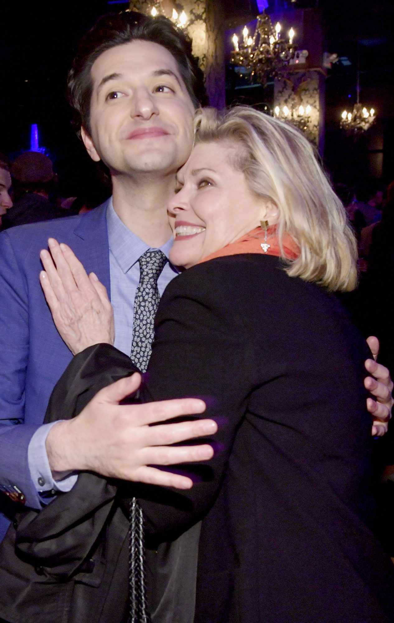 NEW YORK, NEW YORK - APRIL 25: Actor Ben Schwartz and actress Debra Monk attend the Tribeca Film Festival After-Party For Standing Up, Falling Down Hosted By Nespresso at Ainsworth Chelsea on April 25, 2019 in New York City. (Photo by Ben Gabbe/Getty Images for 2019 Tribeca Film Festival)