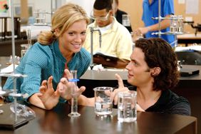 Brittany Snow and Penn Badgley in "John Tucker Must Die."