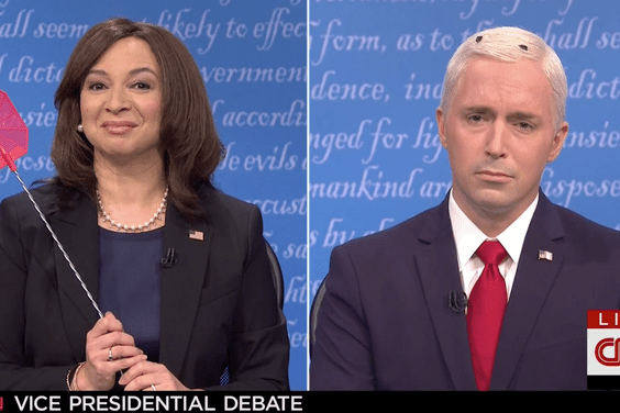 Saturday Night Live VP debate Pence fly