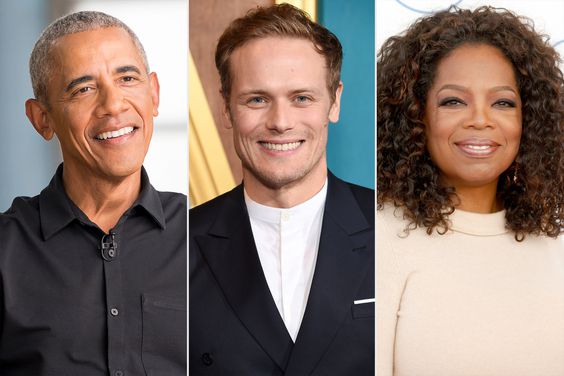 Barack Obama, Sam Heughan, and Oprah Winfrey