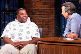 Kenan Thompson with host Seth Meyers on July 11, 2024.