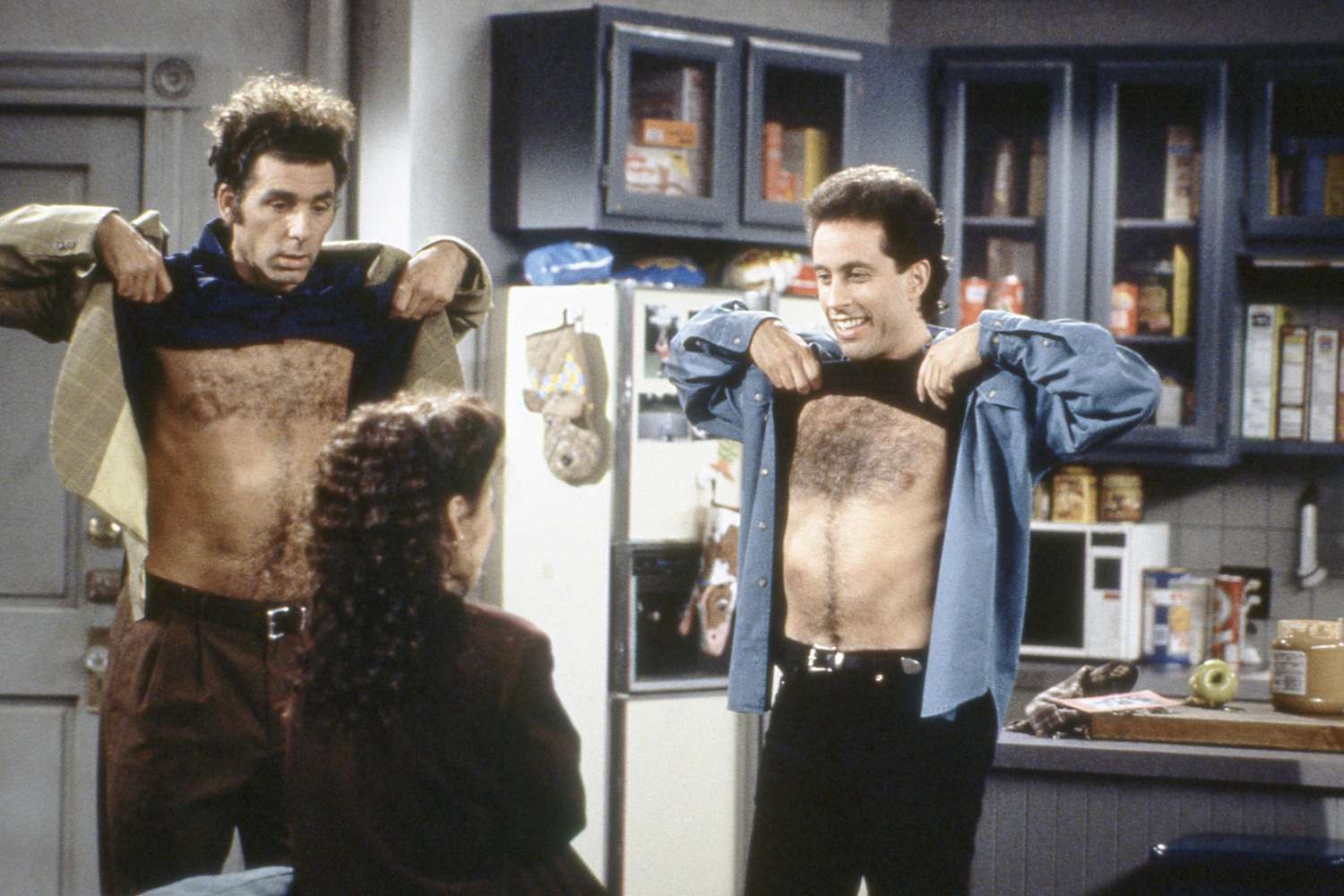 Michael Richards and Jerry Seinfeld on 'Seinfeld'