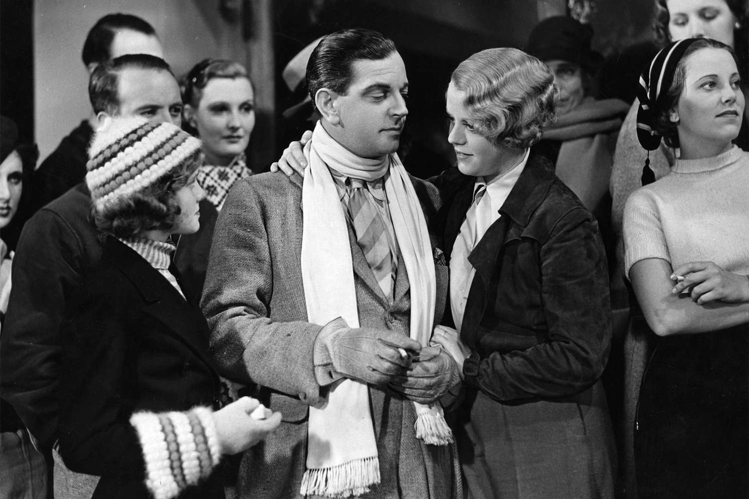 1934: Nova Pilbeam, Leslie Banks (1890-1952) and Edna Best (1900-1974) in a scene from the spy thriller 'The Man Who Knew Too Much', directed by Alfred Hitchcock for Gaumont. (Photo by Hulton Archive/Getty Images)