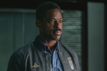 Sterling K. Brown as Colonel Banks in Atlas. 