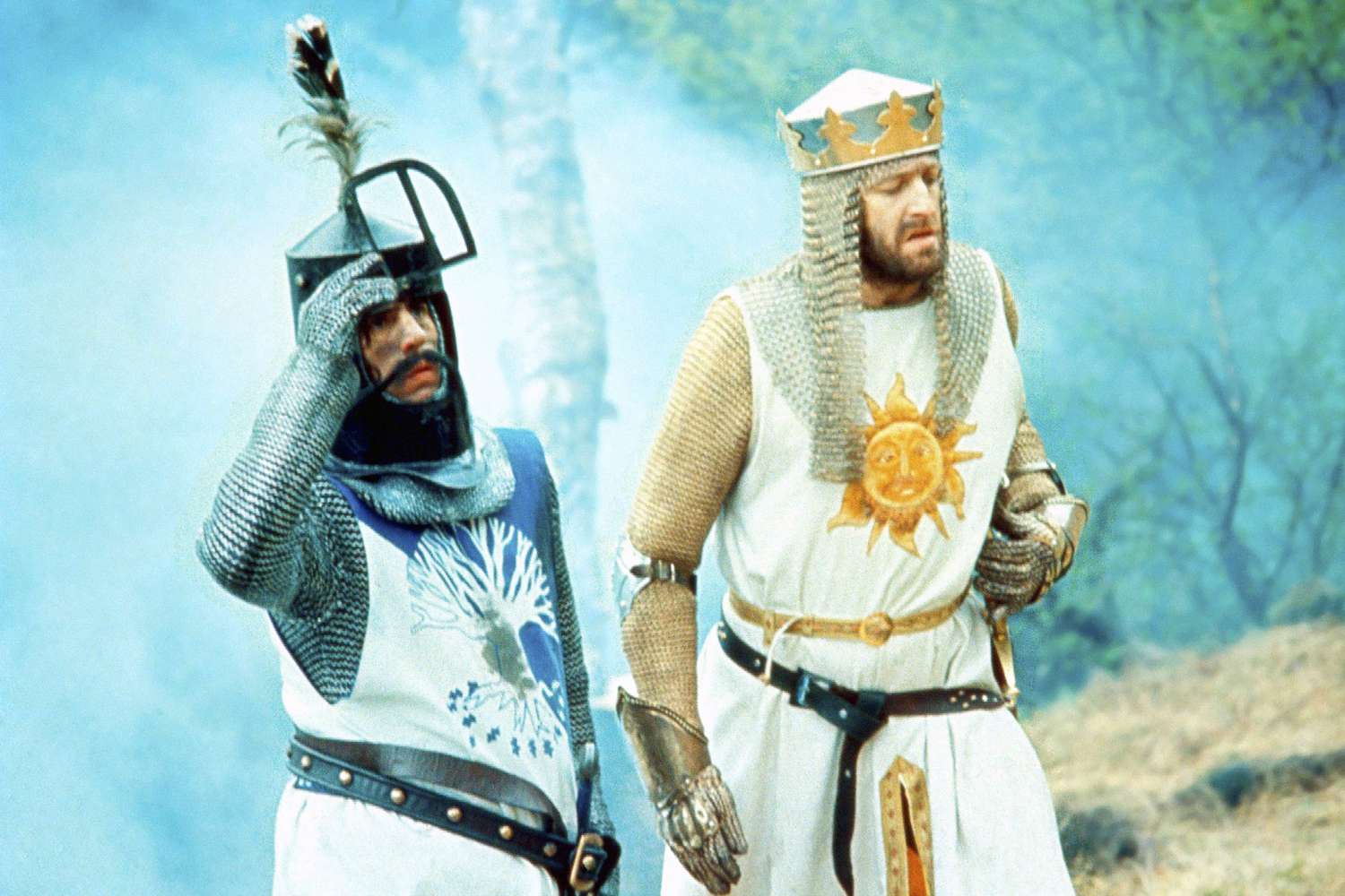 Terry Jones and Graham Chapman in 'Monty Python and the Holy Grail'