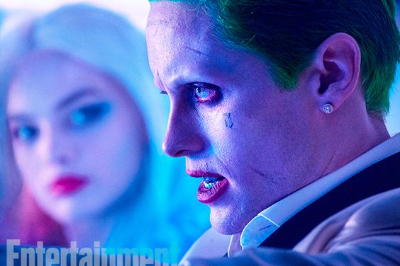 Margot Robbie as Harley Quinn and Jared Leto as The Joker