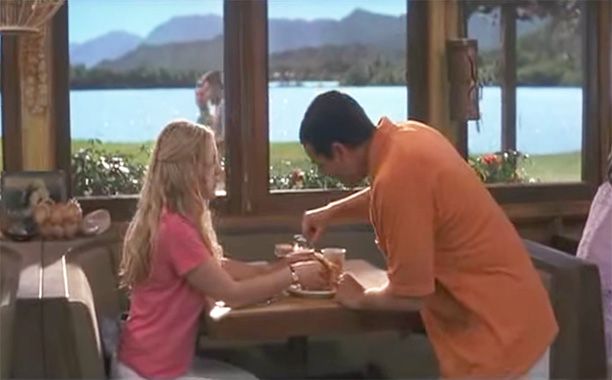 Drew Barrymore and Adam Sandler in '50 First Dates'