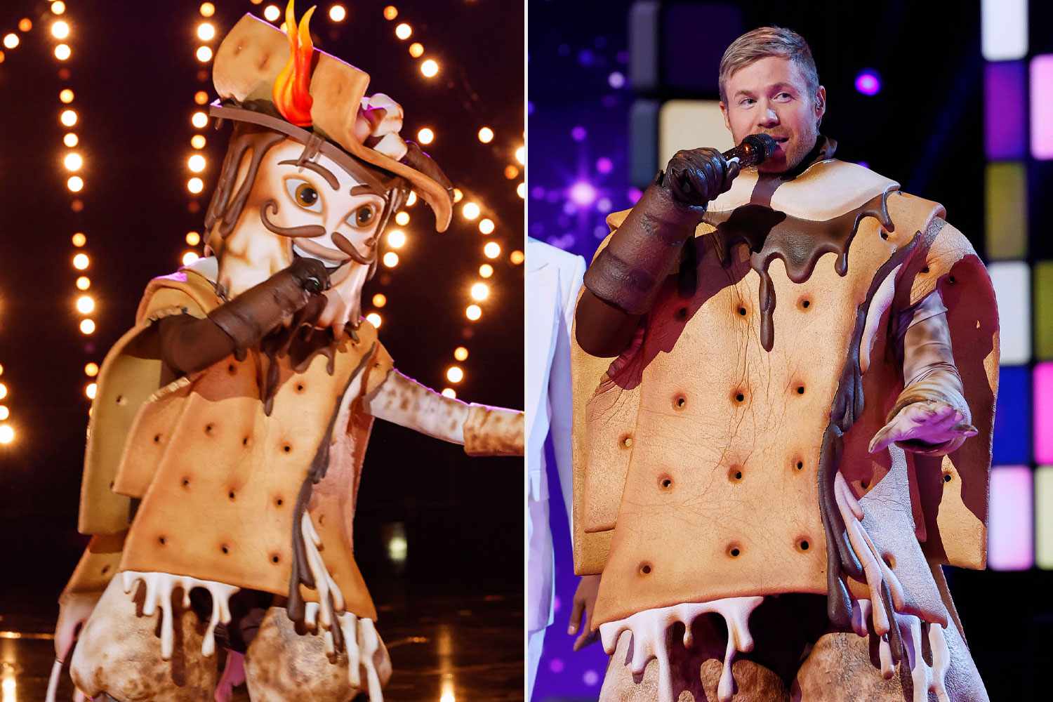  S'more performing on Masked Singer//Unmasked on show as Ashley Parker Angel 