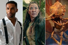 Lucien Laviscount in Emily in Paris; Michelle Yeoh from The Witcher: Blood Origin; Pinocchio from Guillermo del Toro's Pinocchio