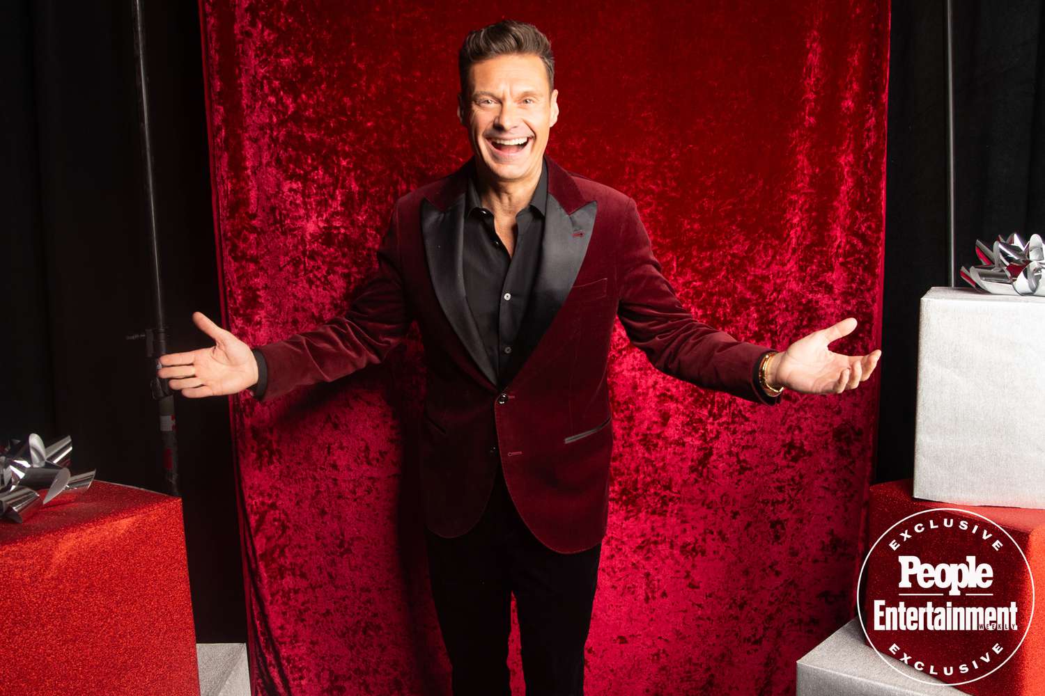 Ryan Seacrest photographed in the 2023 PEOPLE and Entertainment Weekly Jingle Ball portrait studio