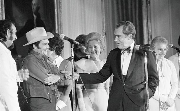 Merle Haggard Performing for President Richard Nixon and His Family on March 17, 1973